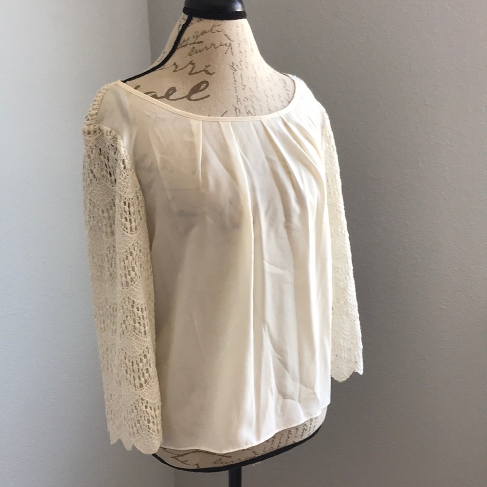 BCBGeneration Sheer Lace Top - Picture 3 of 8